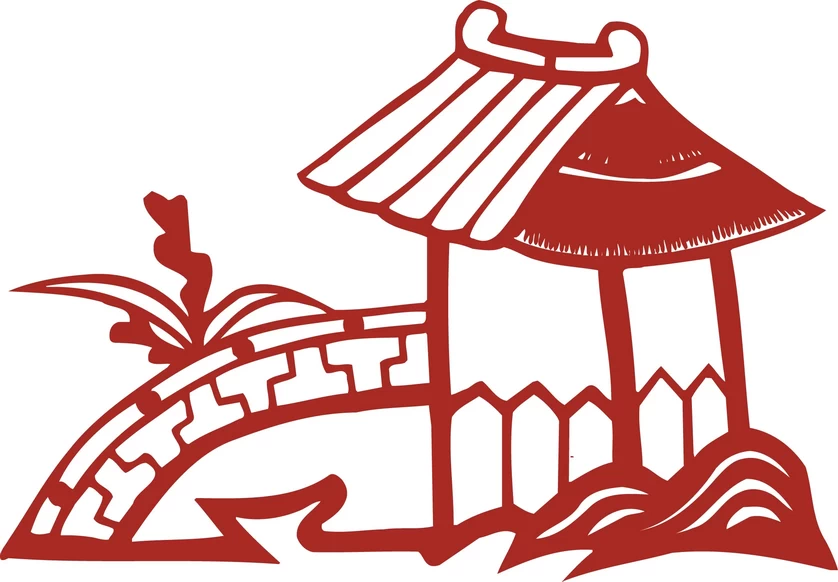 中国风中式传统喜庆民俗人物动物窗花剪纸插画边框AI矢量PNG素材【028】